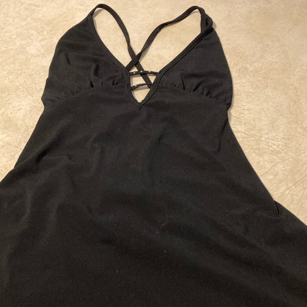 Venus black strappy tank